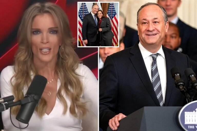 Megyn Kelly tears up at media for ignoring reports that Doug Emhoff allegedly hit girlfriend

