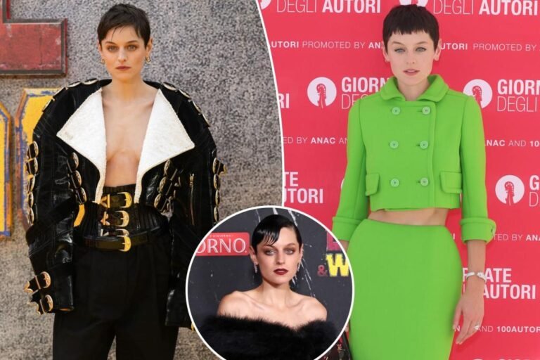 Emma Corrin's deadliest looks from the 'Deadpool & Wolverine' press tour.

