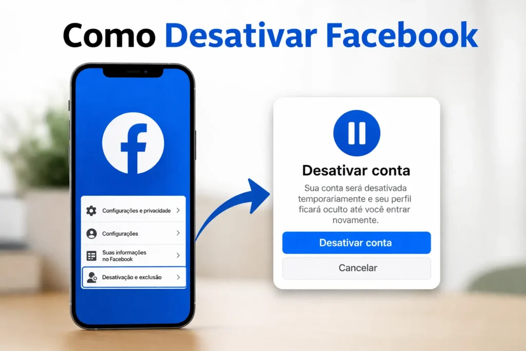 Como Desativar Facebook em Minutos e Sumir Sem Complicações
